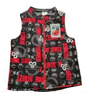SESEME STREET ELMO VEST GRAY AND RED SIZE 5T